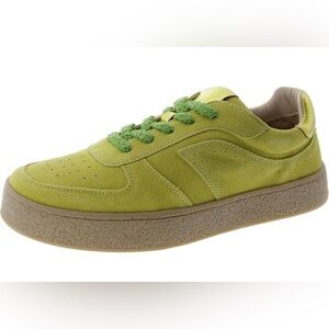 Steve Madden lime chartreuse Brayan Sneaker leather green laces 10 euc